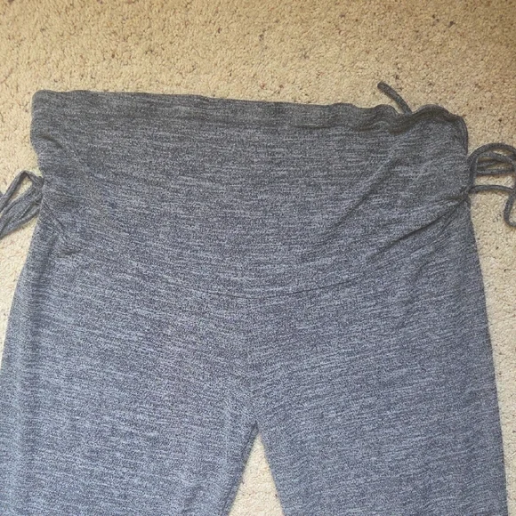 SHEIN Gray Wide Leg Drawstring  Waist Maternity Pants - Picture 5 of 5
